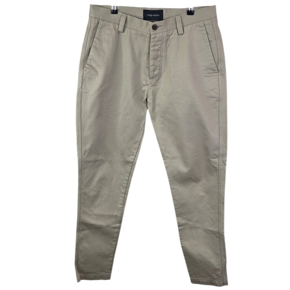 Wings + Horns Men's Slim Fit Jeans, Button Fly, Cotton, Canada Made, Size 33